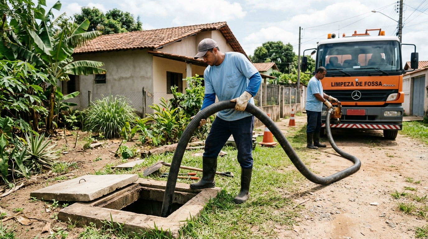 Higienização de fossa residencial em Curitiba-PR